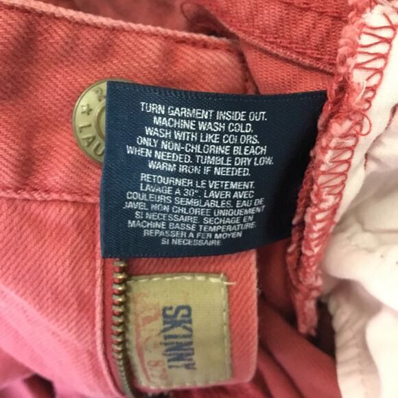 Ralph Lauren Girl Red-Orange Skinny Jeans - Picture 6 of 15
